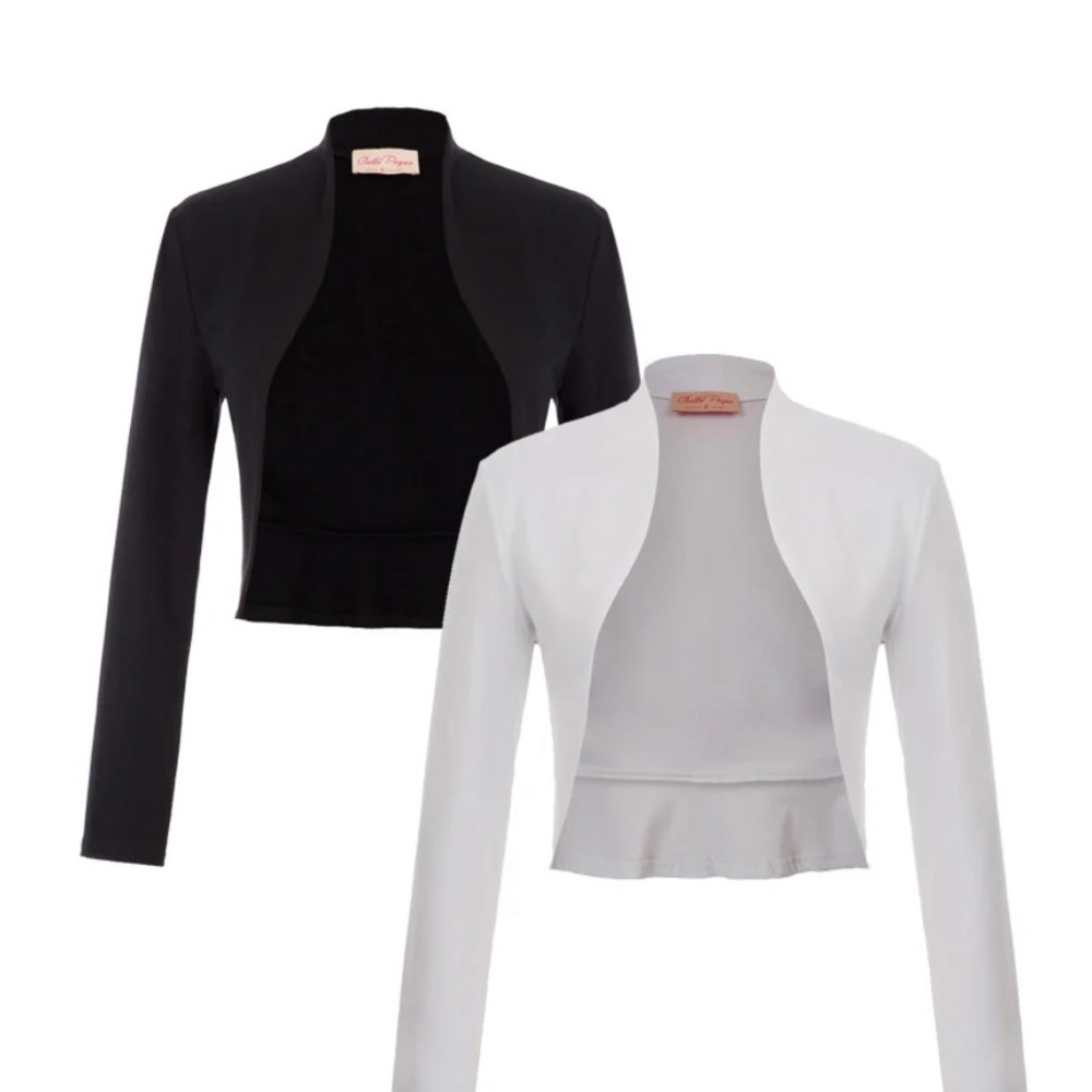 Belle Poque, Bundle Deal Women's Vintage Long Sleeve Open Front Ruffled Bolero